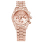 Montre En Acier Inoxydable Cristal Quartz pour femme